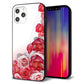 iPhone12 Pro Max 強化ガラス＆TPUスマホケース ガラプリ【299 薔薇の壁】