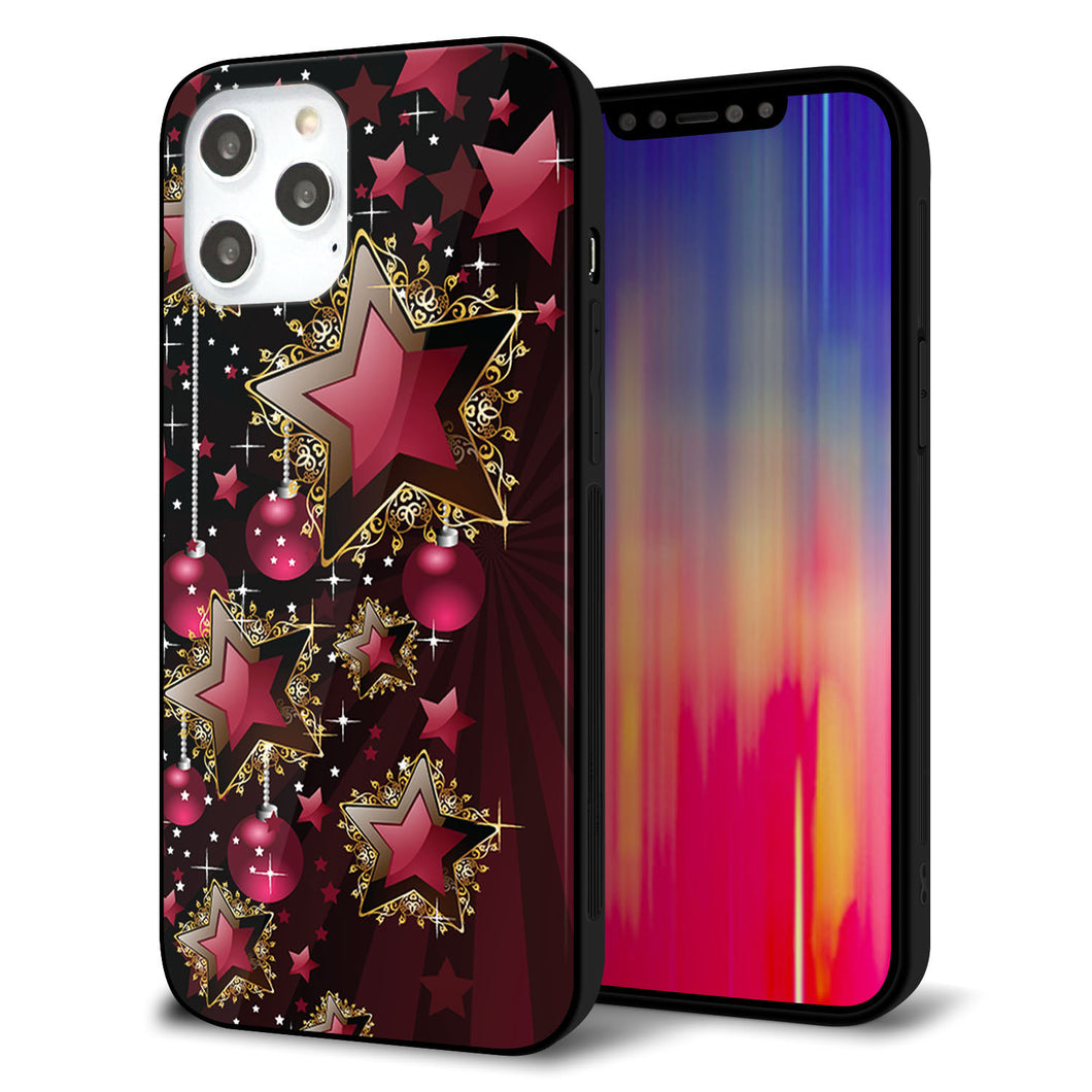 iPhone12 Pro Max 強化ガラス＆TPUスマホケース ガラプリ【434 星の壁】