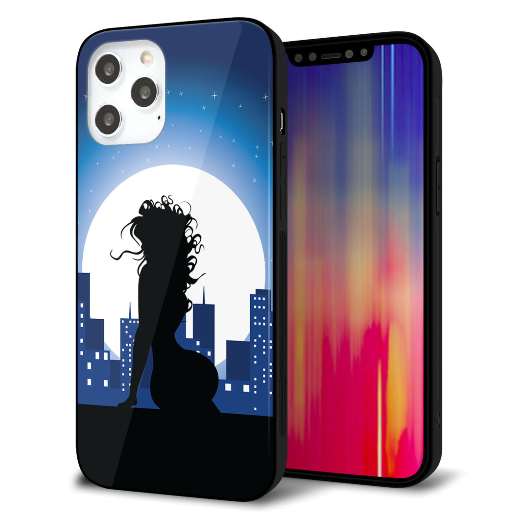 iPhone12 Pro Max 強化ガラス＆TPUスマホケース ガラプリ【482 夜の窓辺】