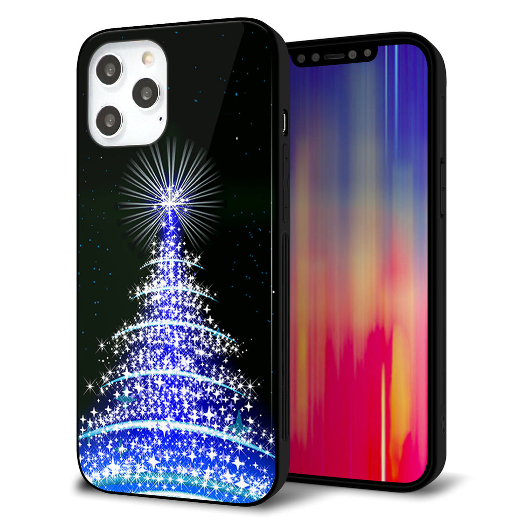 iPhone12 Pro Max 強化ガラス＆TPUスマホケース ガラプリ【589 ブルーライトツリー】
