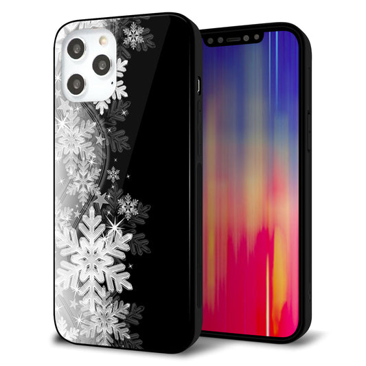 iPhone12 Pro Max 強化ガラス＆TPUスマホケース ガラプリ【603 白銀と闇】