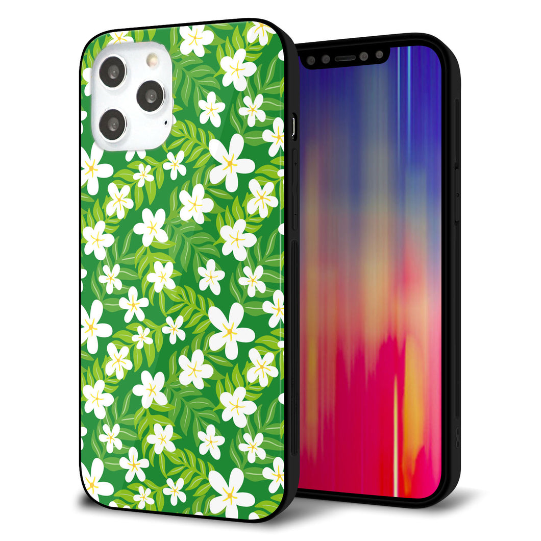 iPhone12 Pro Max 強化ガラス＆TPUスマホケース ガラプリ【760 ジャスミンの花畑】