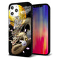 iPhone12 Pro Max 強化ガラス＆TPUスマホケース ガラプリ【1003 月と龍】