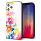 iPhone12 Pro Max 強化ガラス＆TPUスマホケース ガラプリ【1209 光と花】