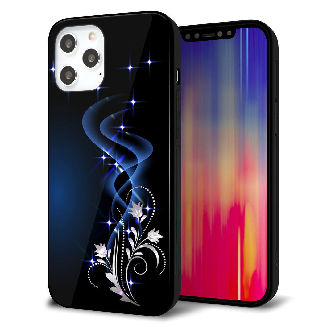 iPhone12 Pro Max 強化ガラス＆TPUスマホケース ガラプリ【1278 華より昇る流れ】