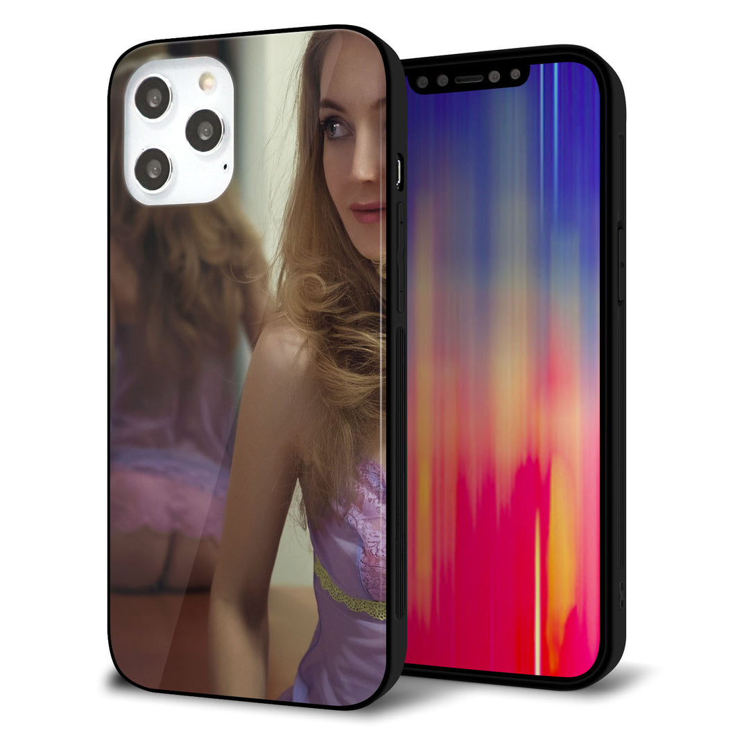 iPhone12 Pro Max 強化ガラス＆TPUスマホケース ガラプリ【KM886 ミラー】