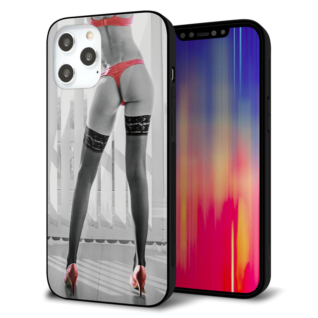 iPhone12 Pro Max 強化ガラス＆TPUスマホケース ガラプリ【KM889 ハイヒール】