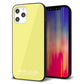 iPhone12 Pro Max 強化ガラス＆TPUスマホケース ガラプリ【KM897 パステルカラー(パステルイエロー)】