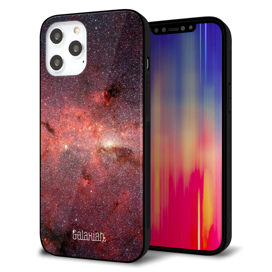 iPhone12 Pro Max 強化ガラス＆TPUスマホケース ガラプリ【KM923 Galaxias Red】