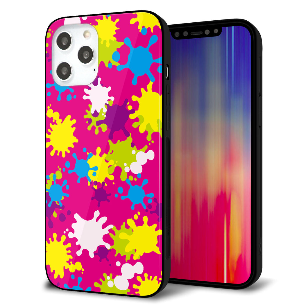 iPhone12 Pro Max 強化ガラス＆TPUスマホケース ガラプリ【MA876 ペイントピンク】