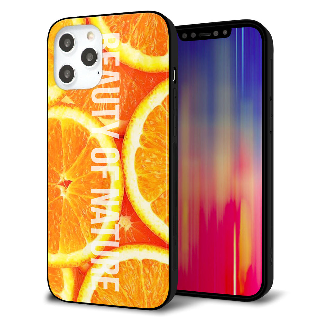 iPhone12 Pro Max 強化ガラス＆TPUスマホケース ガラプリ【MA882 オレンジ】