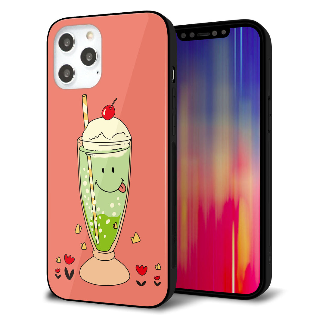 iPhone12 Pro Max 強化ガラス＆TPUスマホケース ガラプリ【MA900 クリームソーダ】