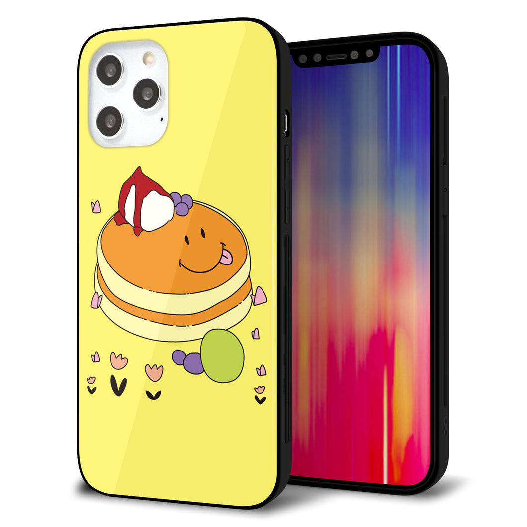 iPhone12 Pro Max 強化ガラス＆TPUスマホケース ガラプリ【MA901 パンケーキ】