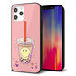 iPhone12 Pro Max 強化ガラス＆TPUスマホケース ガラプリ【MA903 タピオカ】