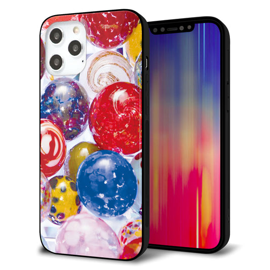 iPhone12 Pro Max 強化ガラス＆TPUスマホケース ガラプリ【MA935 ヨーヨー】