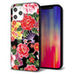 iPhone12 Pro Max 強化ガラス＆TPUスマホケース ガラプリ【MA959 和柄 花 A】