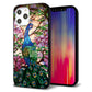 iPhone12 Pro Max 強化ガラス＆TPUスマホケース ガラプリ【MA996 ステンドグラス クジャク】