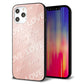 iPhone12 Pro Max 強化ガラス＆TPUスマホケース ガラプリ【SC841 エンボス風LOVEリンク（ローズピンク）】