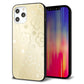 iPhone12 Pro Max 強化ガラス＆TPUスマホケース ガラプリ【SC842 エンボス風デイジーシンプル（ベージュ）】