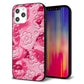 iPhone12 Pro Max 強化ガラス＆TPUスマホケース ガラプリ【SC847 フラワーヴェルニ花濃いピンク（ローズアンディアン）】