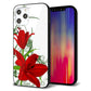 iPhone12 Pro Max 強化ガラス＆TPUスマホケース ガラプリ【SC850 ユリ（レッド）】
