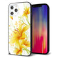 iPhone12 Pro Max 強化ガラス＆TPUスマホケース ガラプリ【SC852 ユリ（イエロー）】