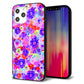 iPhone12 Pro Max 強化ガラス＆TPUスマホケース ガラプリ【SC868 リバティプリント フルールドパルファン（パープル）】