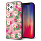 iPhone12 Pro Max 強化ガラス＆TPUスマホケース ガラプリ【SC882 ハワイアンアロハレトロ（ピンク）】
