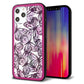 iPhone12 Pro Max 強化ガラス＆TPUスマホケース ガラプリ【SC904 ガーデンバタフライ ピンク】