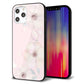 iPhone12 Pro Max 強化ガラス＆TPUスマホケース ガラプリ【SC949 ドゥ・フルール（オフピンク）】