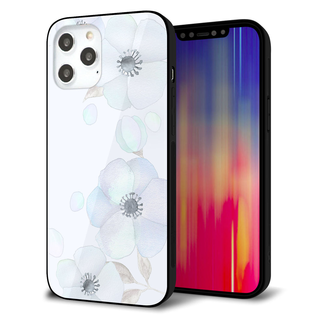 iPhone12 Pro Max 強化ガラス＆TPUスマホケース ガラプリ【SC951 ドゥ・フルール（エンジェルブルー）】