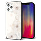 iPhone12 Pro Max 強化ガラス＆TPUスマホケース ガラプリ【SC952 ドゥ・フルール（セピア）】