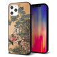 iPhone12 Pro Max 強化ガラス＆TPUスマホケース ガラプリ【TA006 紫陽花双鶏】