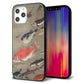iPhone12 Pro Max 強化ガラス＆TPUスマホケース ガラプリ【TA007 群魚】