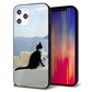 iPhone12 Pro Max 強化ガラス＆TPUスマホケース ガラプリ【VA805 ネコと地中海】