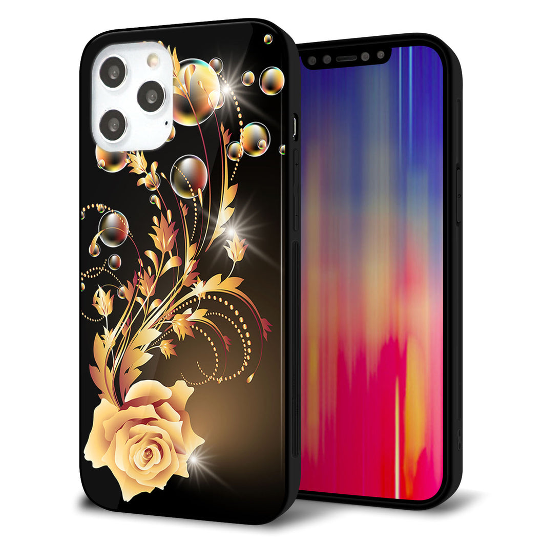 iPhone12 Pro Max 強化ガラス＆TPUスマホケース ガラプリ【VA823 気高きバラ】