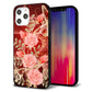 iPhone12 Pro Max 強化ガラス＆TPUスマホケース ガラプリ【VA824 魅惑の蝶とピンクのバラ】