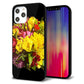 iPhone12 Pro Max 強化ガラス＆TPUスマホケース ガラプリ【YI883 フラワー４】