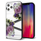 iPhone12 Pro Max 強化ガラス＆TPUスマホケース ガラプリ【YI888 フラワー９】