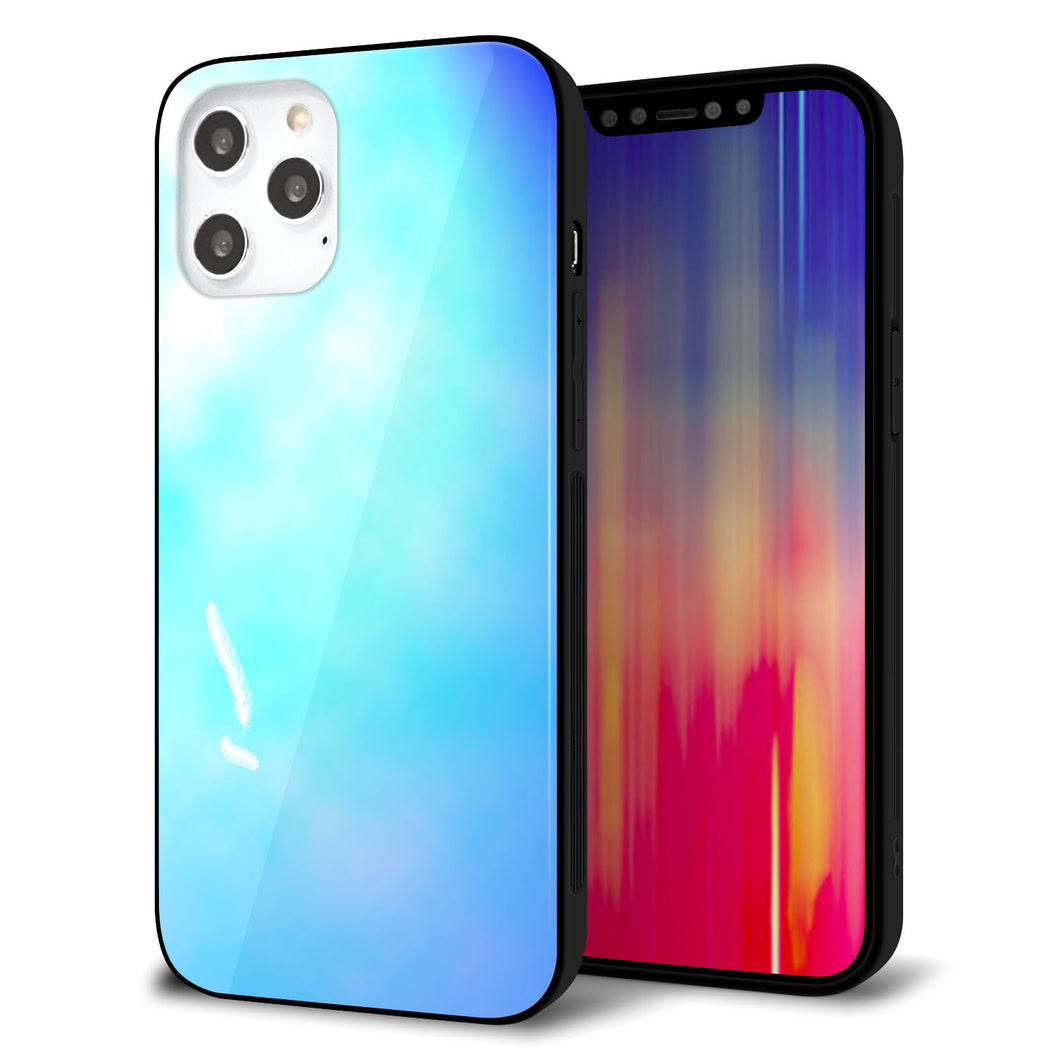 iPhone12 Pro Max 強化ガラス＆TPUスマホケース ガラプリ【YJ291 デザイン 光】