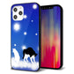 iPhone12 Pro Max 強化ガラス＆TPUスマホケース ガラプリ【YJ335 雪の結晶 はちわれ】