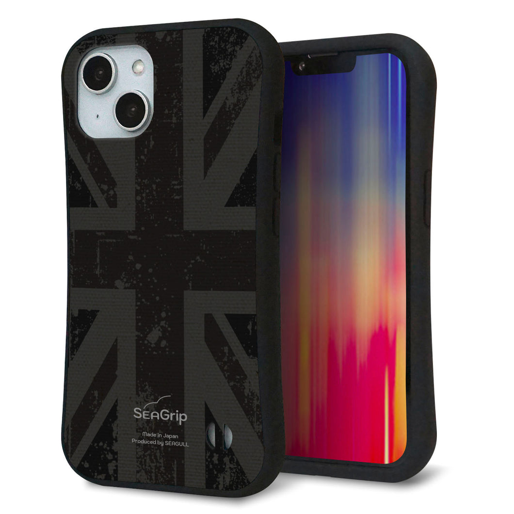 iPhone14 スマホケース 「SEA Grip」 グリップケース Sライン 【505 ユニオンジャック ダーク】 UV印刷