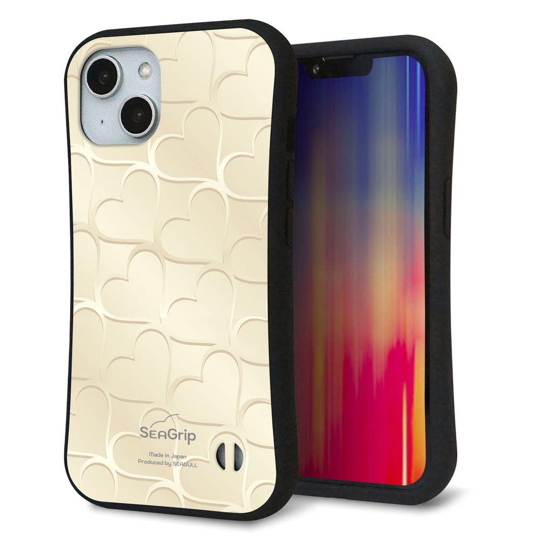 iPhone14 スマホケース 「SEA Grip」 グリップケース Sライン 【630 かくれハート】 UV印刷