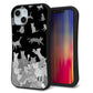 iPhone14 スマホケース 「SEA Grip」 グリップケース Sライン 【AG887 ネコ積もり 黒】 UV印刷