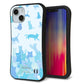 iPhone14 スマホケース 「SEA Grip」 グリップケース Sライン 【AG888 ネコ積もり 水色】 UV印刷