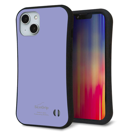 iPhone14 スマホケース 「SEA Grip」 グリップケース Sライン 【KM900 パステルカラー(パステルブルー)】 UV印刷