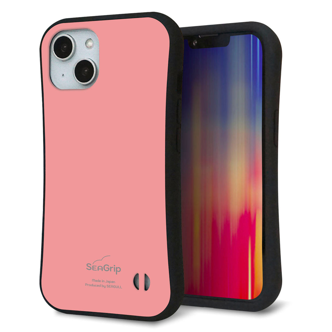 iPhone14 スマホケース 「SEA Grip」 グリップケース Sライン 【KM902 パステルカラー(パステルレッド)】 UV印刷
