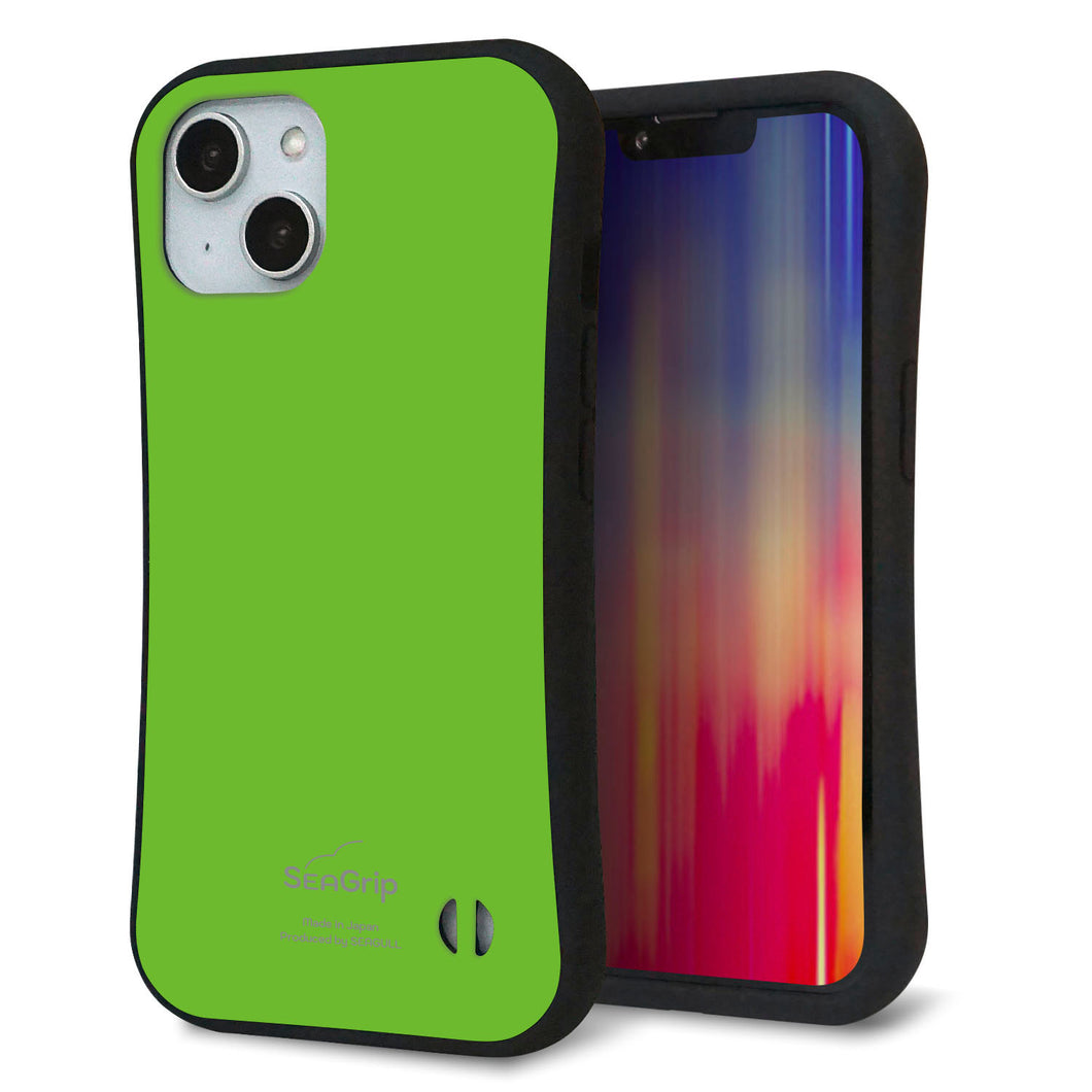 iPhone14 スマホケース 「SEA Grip」 グリップケース Sライン 【KM914 ポップカラー(ライム)】 UV印刷