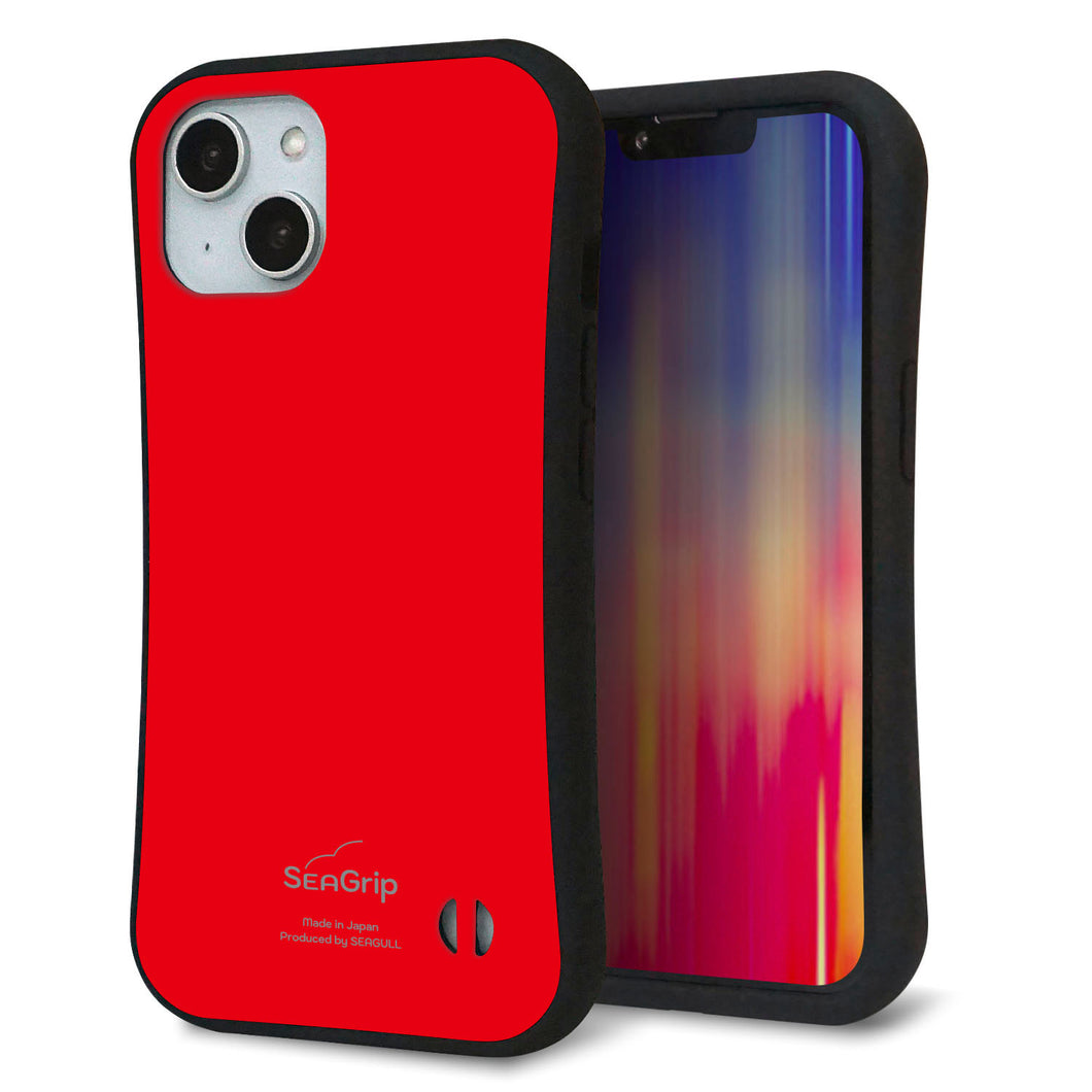 iPhone14 スマホケース 「SEA Grip」 グリップケース Sライン 【KM915 ポップカラー(レッド)】 UV印刷