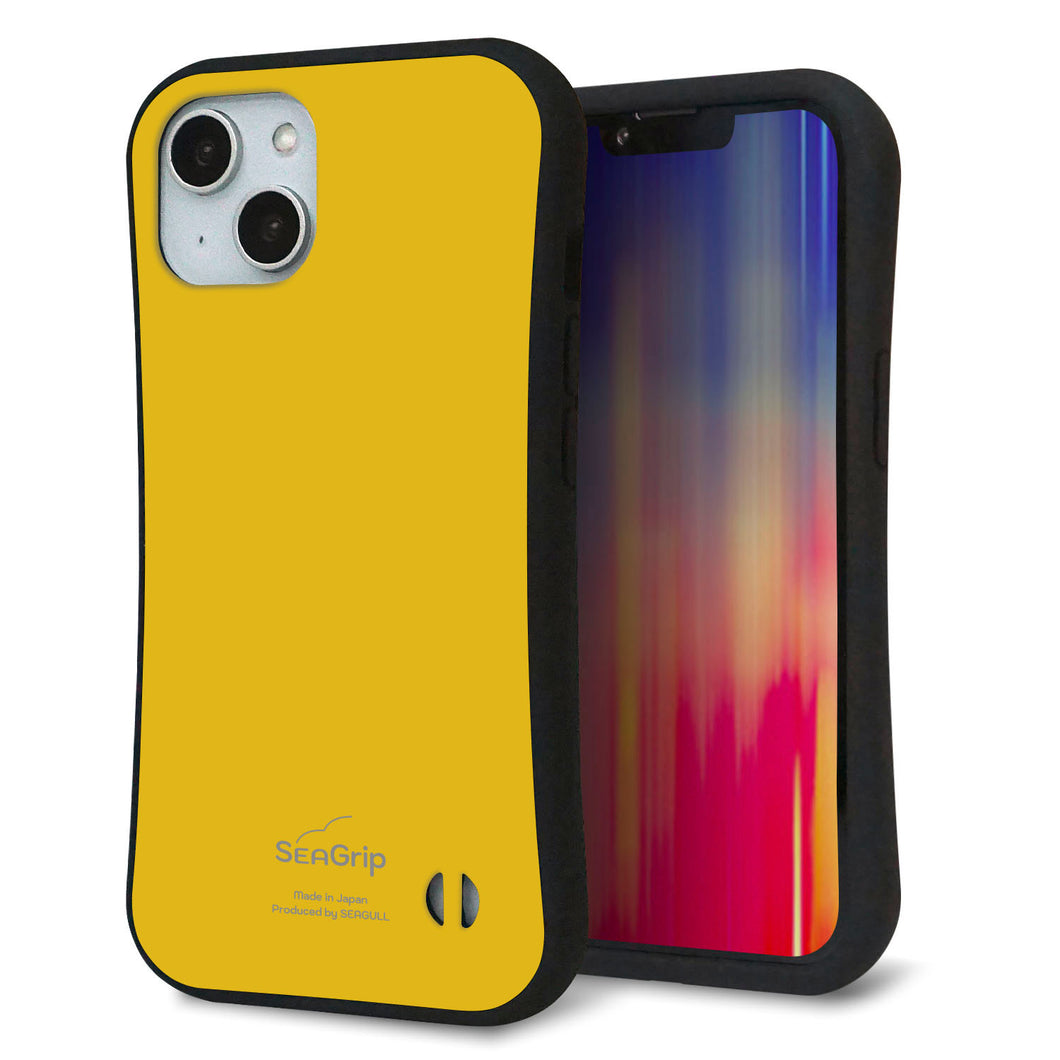 iPhone14 スマホケース 「SEA Grip」 グリップケース Sライン 【KM920 レトロカラー(マスタード)】 UV印刷